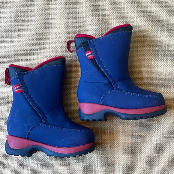 Lands End Navy and Red snow boots - Picture 2 of 11
